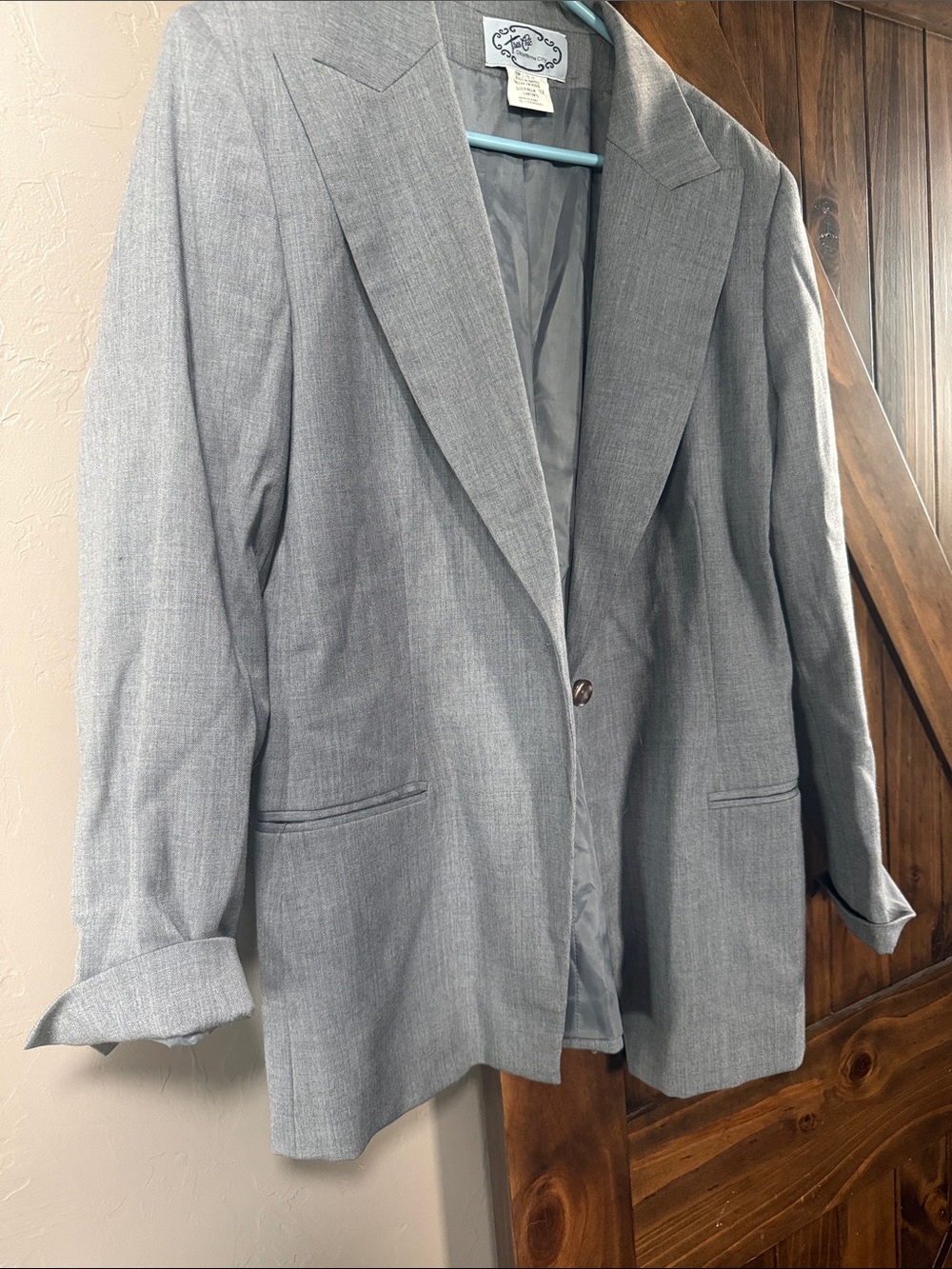 Men's Light Gray Single-Breasted Sport Coat - Classic Tailored Blazer